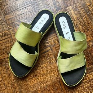RAG + BONE - MILA slip on, open toed sandal in Acid-Green (Size 37)